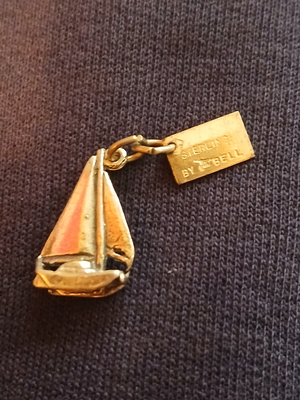 Sterling Sailboat San Diego Charm by Bell - Sterling Silver